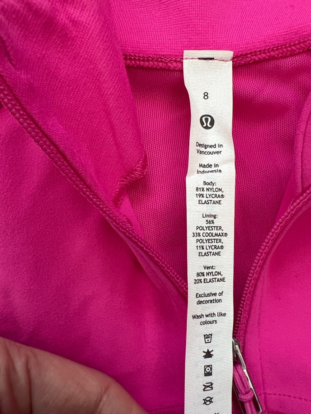 Lululemon Sonic Pink Original Define Jacket Nulu Size 8 NWT - Picture 3 of 7